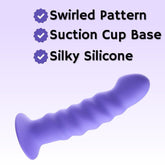 Maia 'Kendall' 8' Silicone Dildo - Neon Purple